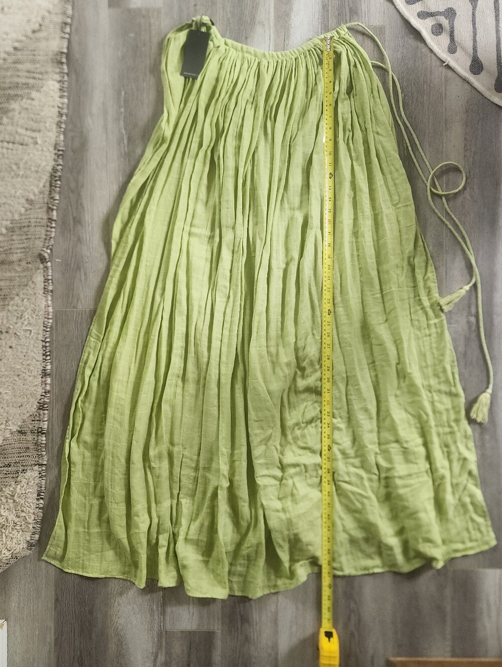 Chic Le Frique Fionza Goddess Sage Green Maxi Skirt Set with High Slit M/L - Picture 8 of 10